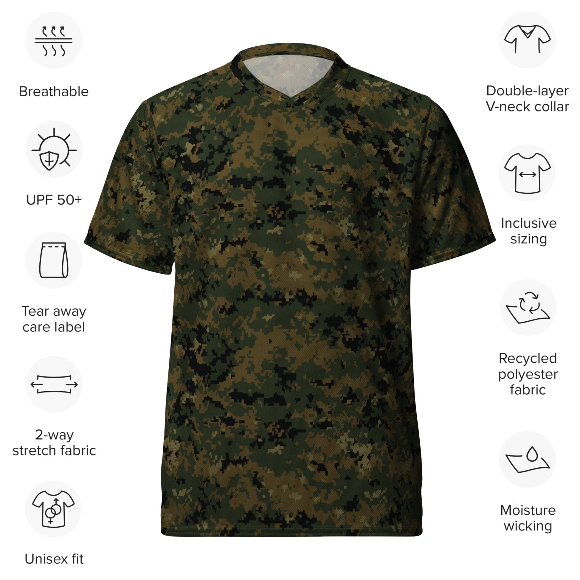 American Digital Woodland CAMO unisex sports jersey Sports Jerseys