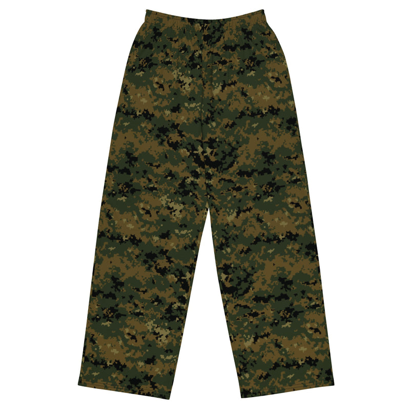 Digital Woodland CAMO Unisex Wide-Leg Leisure Pants - 2XS - Pant