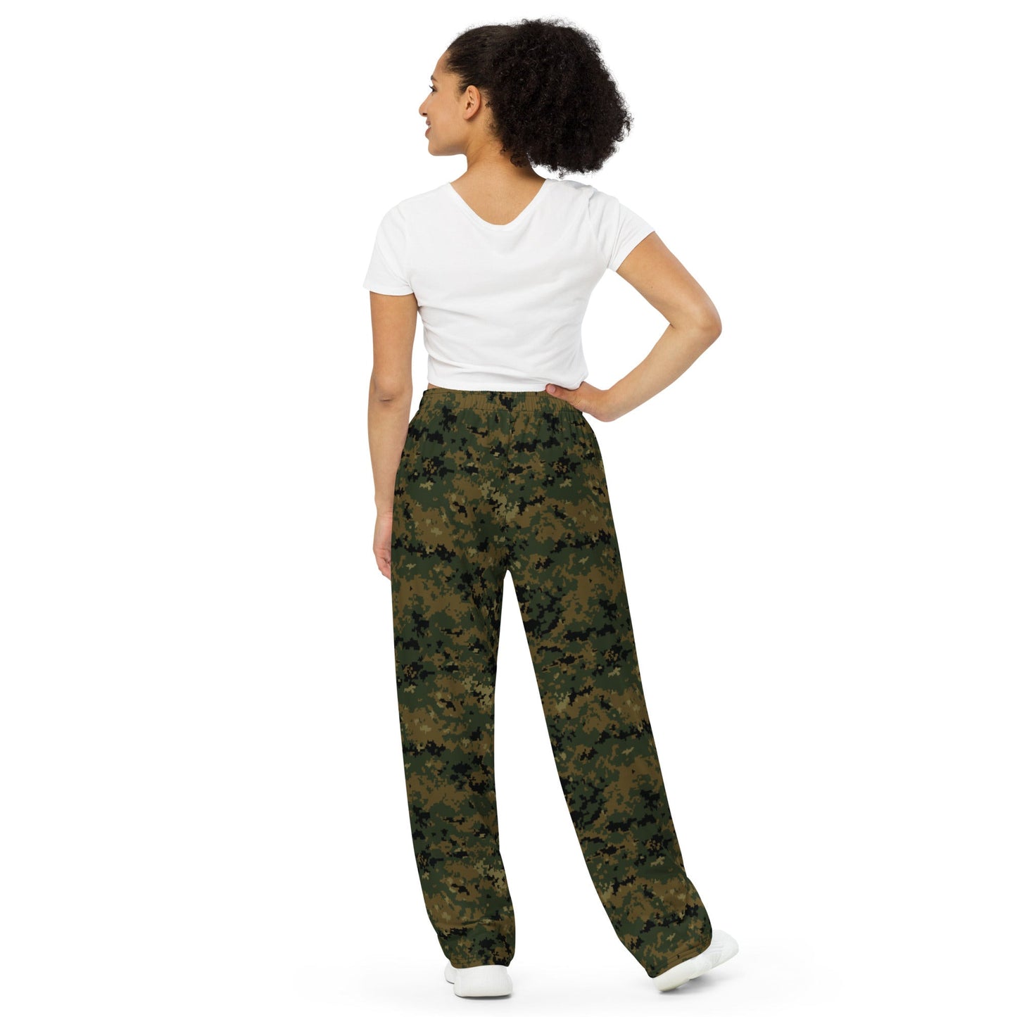 American Digital Woodland CAMO unisex wide leg pants Wide Pants