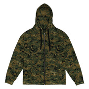 Digital Woodland CAMO Unisex Zip Hoodie - 2XS