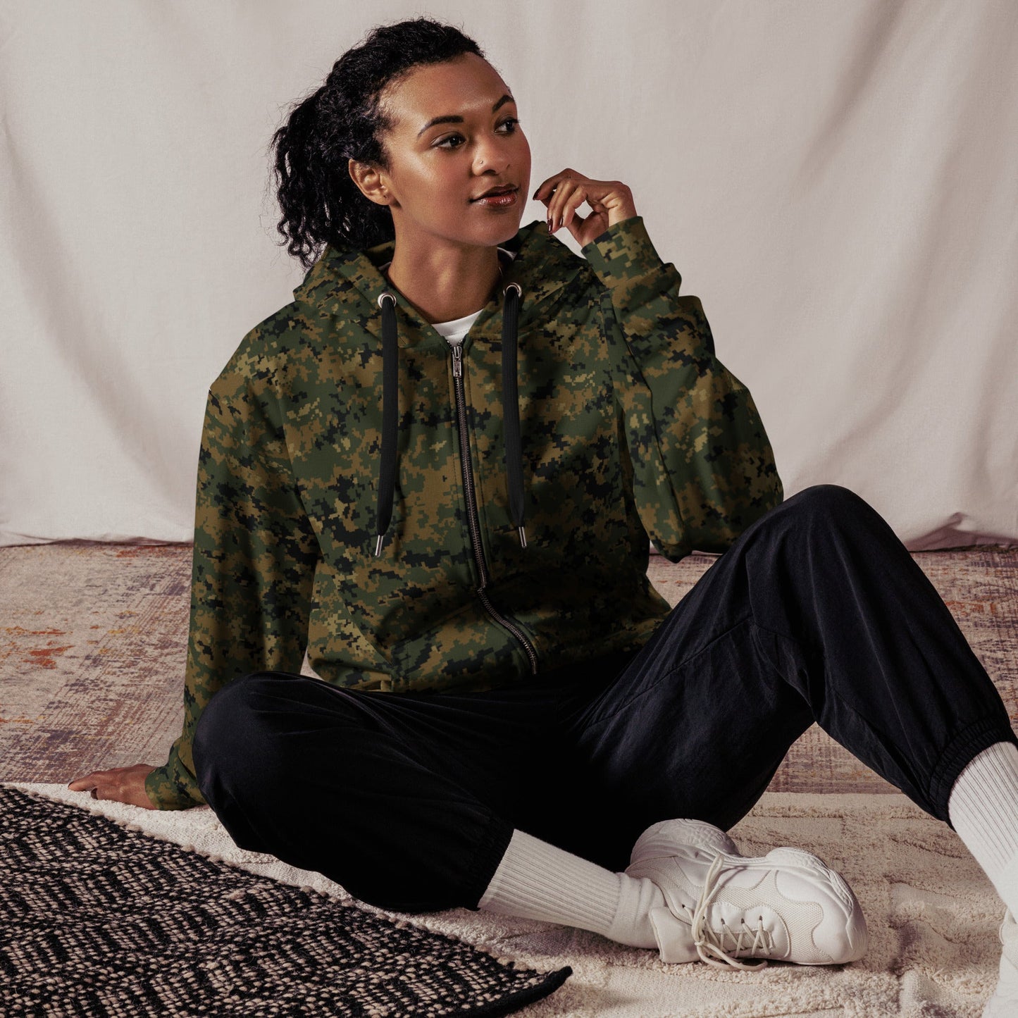 American Digital Woodland CAMO Unisex zip hoodie Zip Hoodies