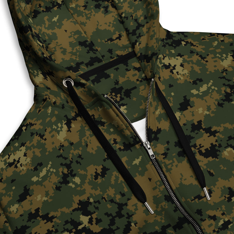 Digital Woodland CAMO Unisex Zip Hoodie