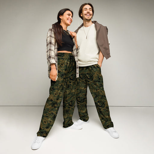 Digital Woodland CAMO Unisex Wide-Leg Joggers - 2XS