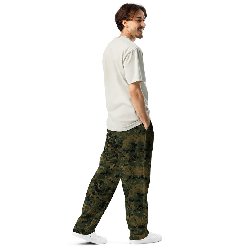 Digital Woodland CAMO Unisex Wide-Leg Joggers