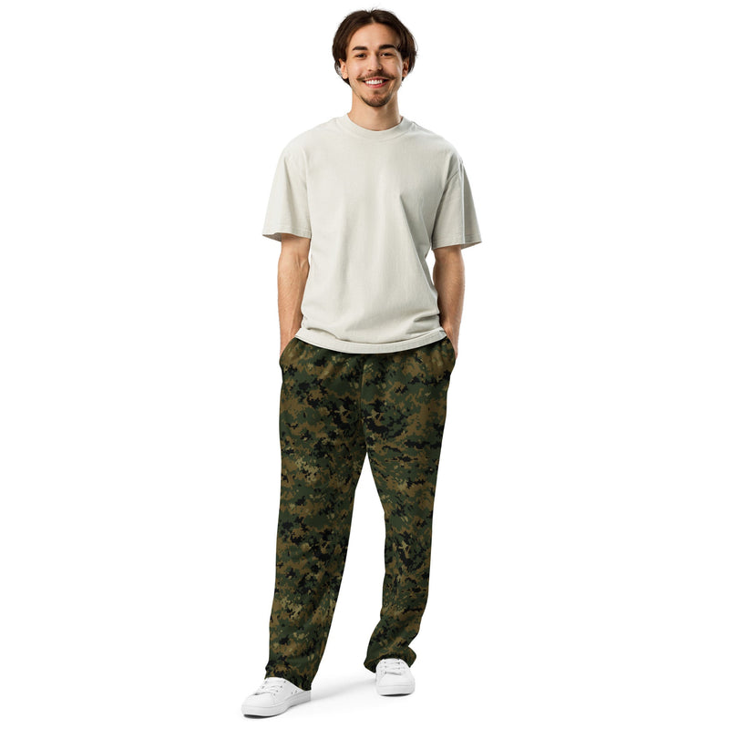 Digital Woodland CAMO Unisex Wide-Leg Joggers
