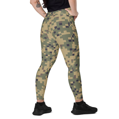 American Dual-Tex CAMO Leggings with pockets - 2XS - Womens With Pockets