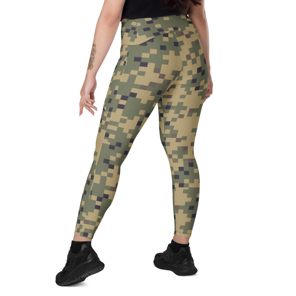 American Dual-Tex CAMO Leggings with pockets - Womens With Pockets