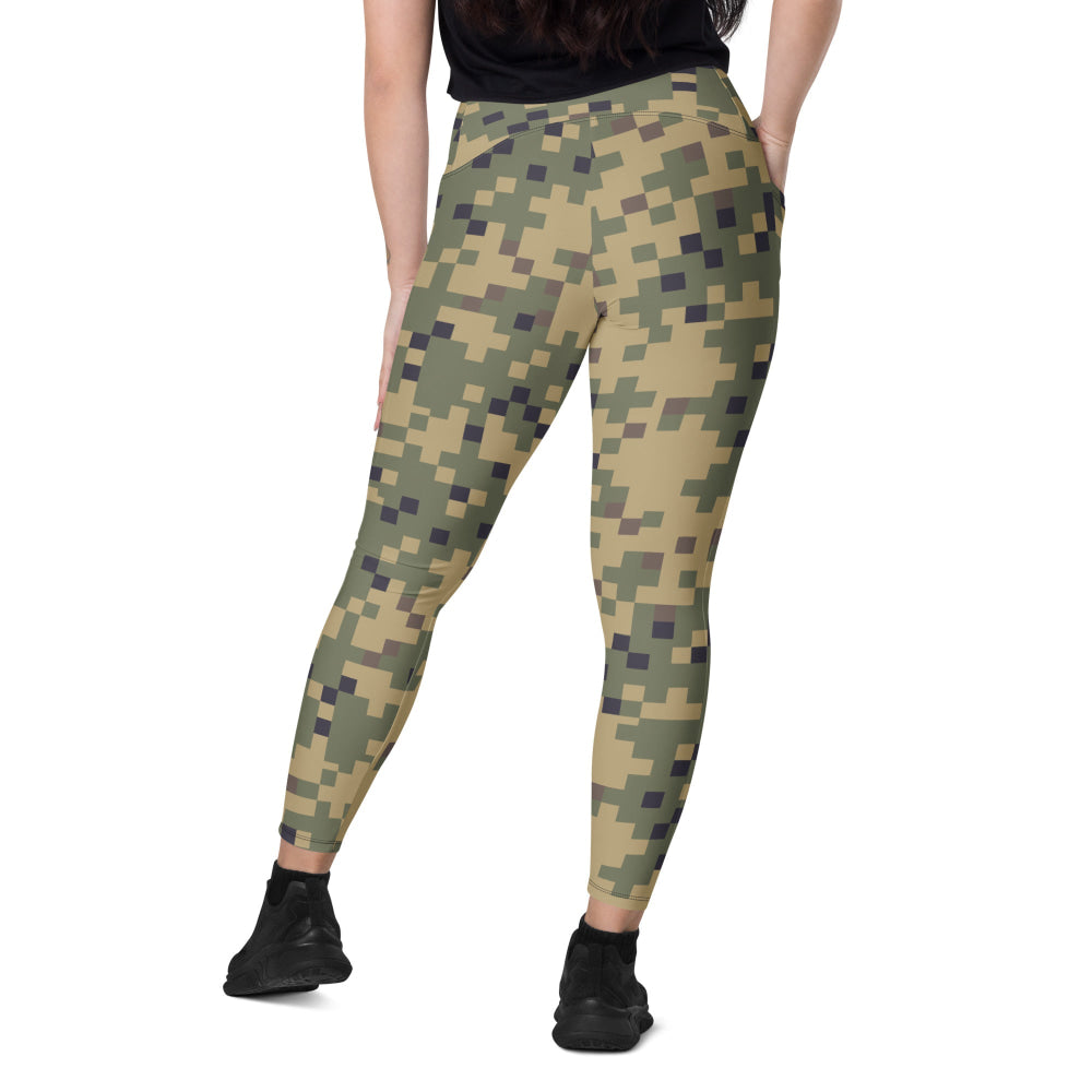 American Dual-Tex CAMO Leggings with pockets - Womens With Pockets