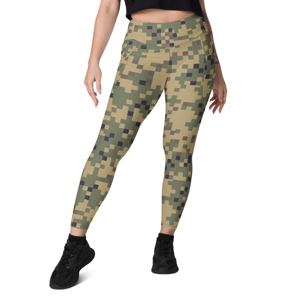 American Dual-Tex CAMO Leggings with pockets - Womens With Pockets