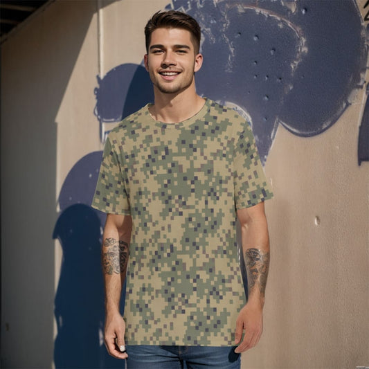 American Dual-Tex CAMO Men’s 100% Cotton T-Shirt - XS / White - Mens