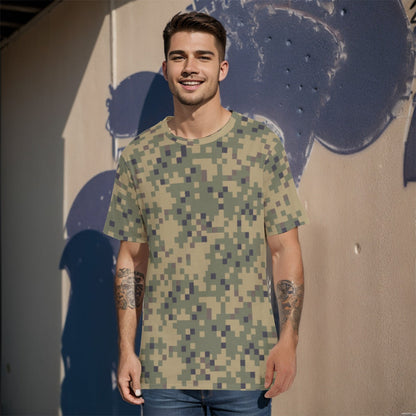 American Dual-Tex CAMO Men’s 100% Cotton T-Shirt - XS / White - Mens