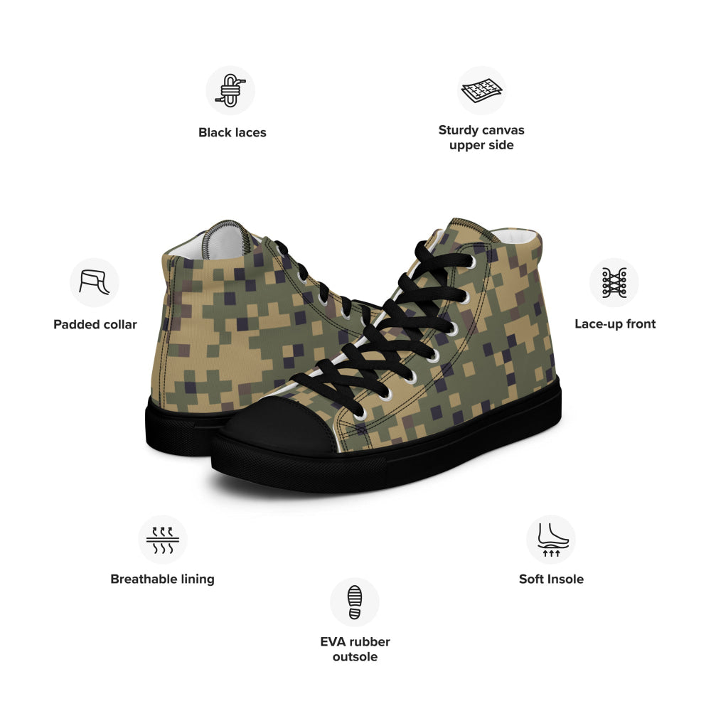 American Dual-Tex CAMO Men’s high top canvas shoes - Mens High Top Canvas Shoes