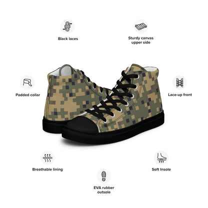 American Dual-Tex CAMO Men’s high top canvas shoes - Mens High Top Canvas Shoes