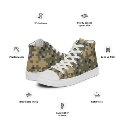 American Dual-Tex CAMO Men’s high top canvas shoes - Mens High Top Canvas Shoes