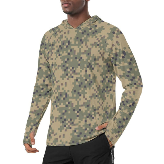 American Dual-Tex CAMO Men’s Sunscreen Sports Hoodie With Thumb Holes - Mens