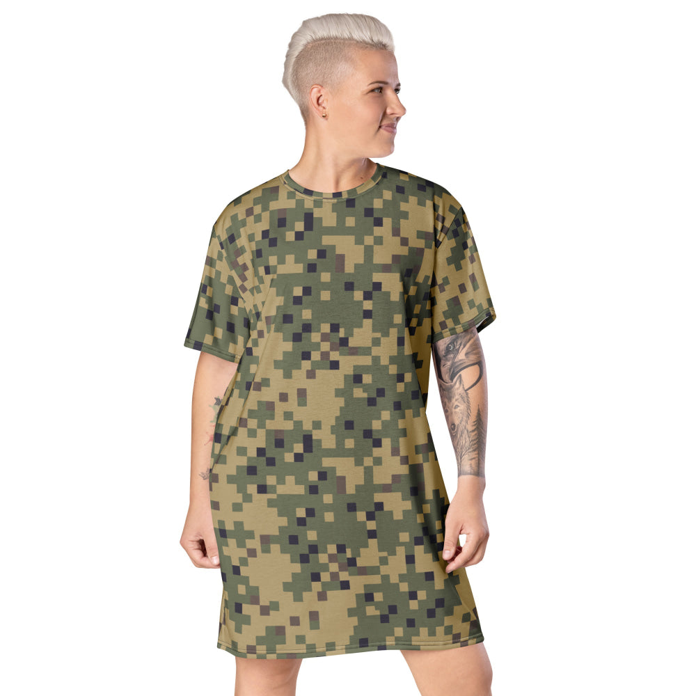 American Dual-Tex CAMO T-shirt dress - 2XS - Womens T-Shirt Dress