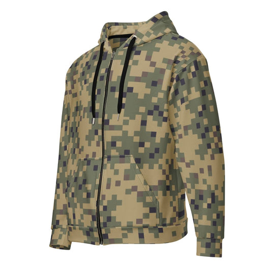 American Dual-Tex CAMO Unisex zip hoodie - 2XS
