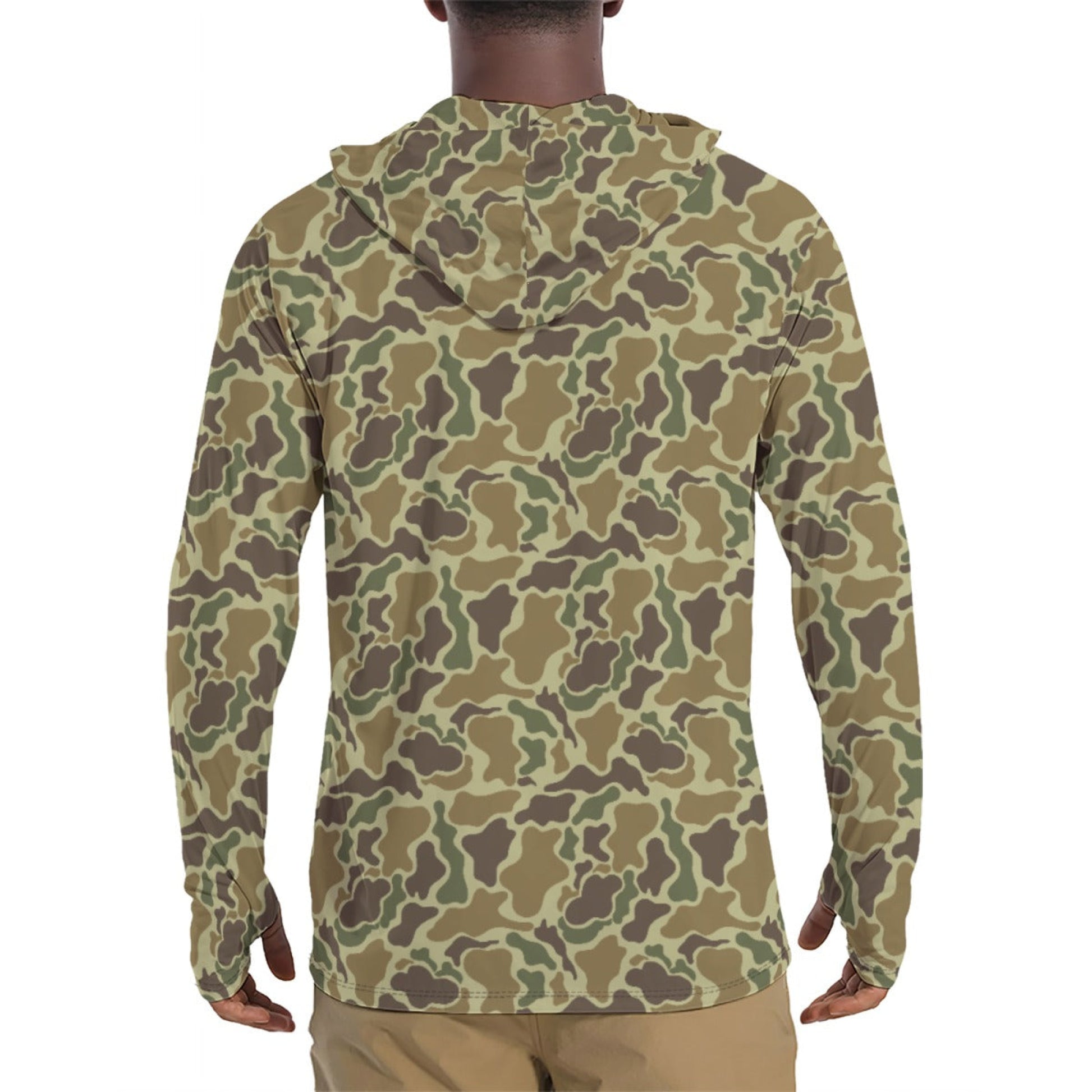 American Duck Hunter Advisor CAMO Mens Sunscreen Sports Hoodie With Thumb Holes Hoodies