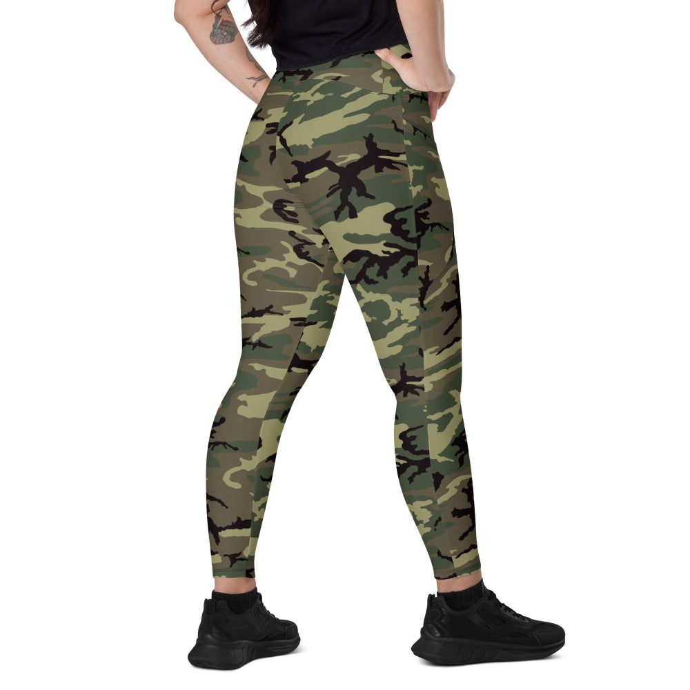 American ERDL Cold War RANGER Woodland CAMO Leggings with pockets - 2XS - Womens With Pockets