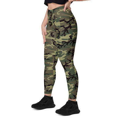 American ERDL Cold War RANGER Woodland CAMO Leggings with pockets - Womens With Pockets