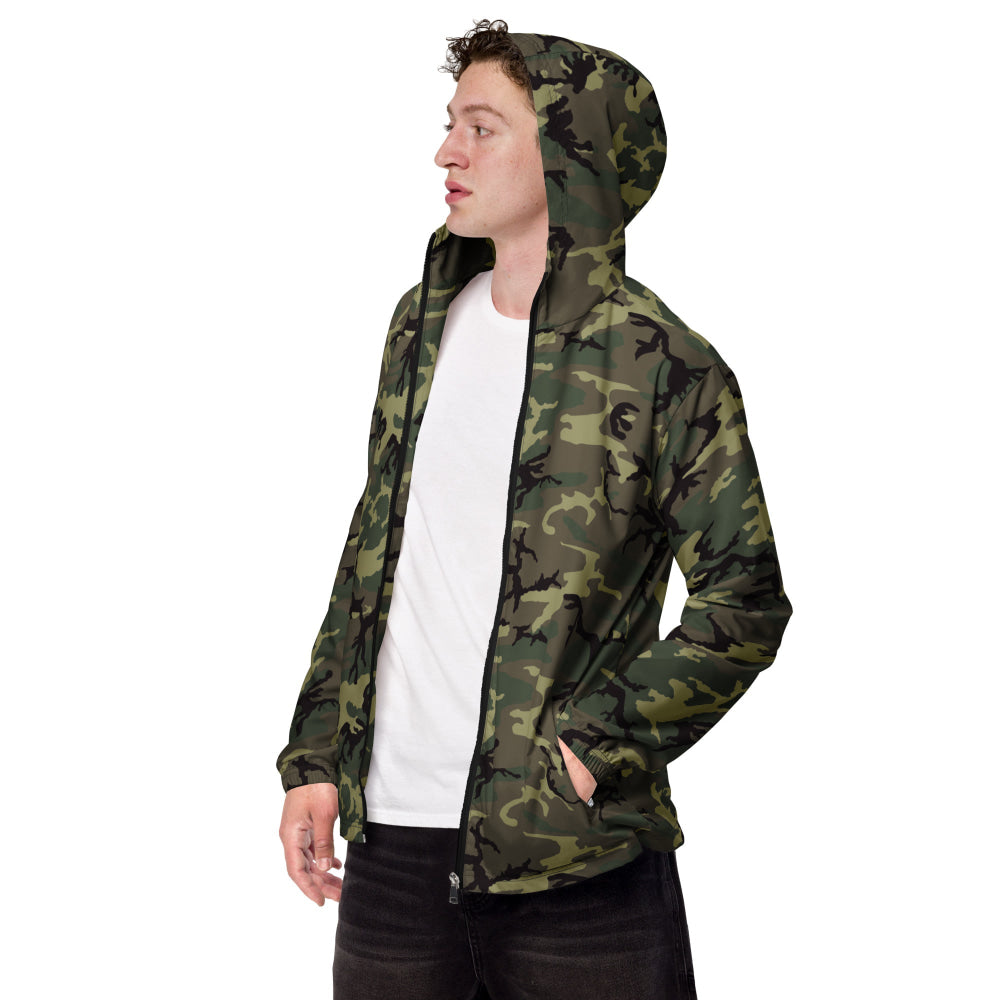 American ERDL Cold War RANGER Woodland CAMO Men’s windbreaker - XS - Mens Windbreaker