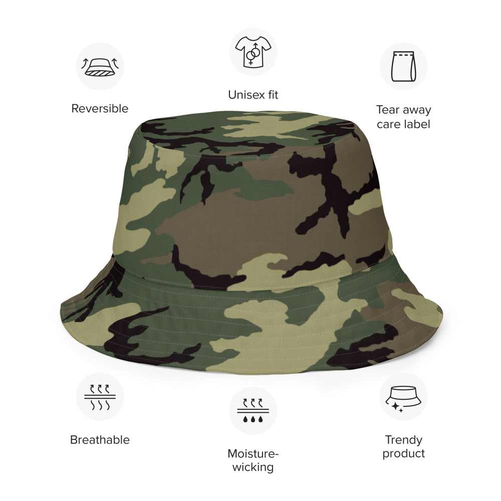 American ERDL Cold War RANGER Woodland CAMO Reversible bucket hat - Bucket Hat