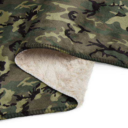 American ERDL Cold War RANGER Woodland CAMO Sherpa blanket - Blanket