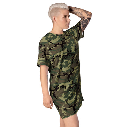 American ERDL Cold War RANGER Woodland CAMO T-shirt dress - Womens T-Shirt Dress