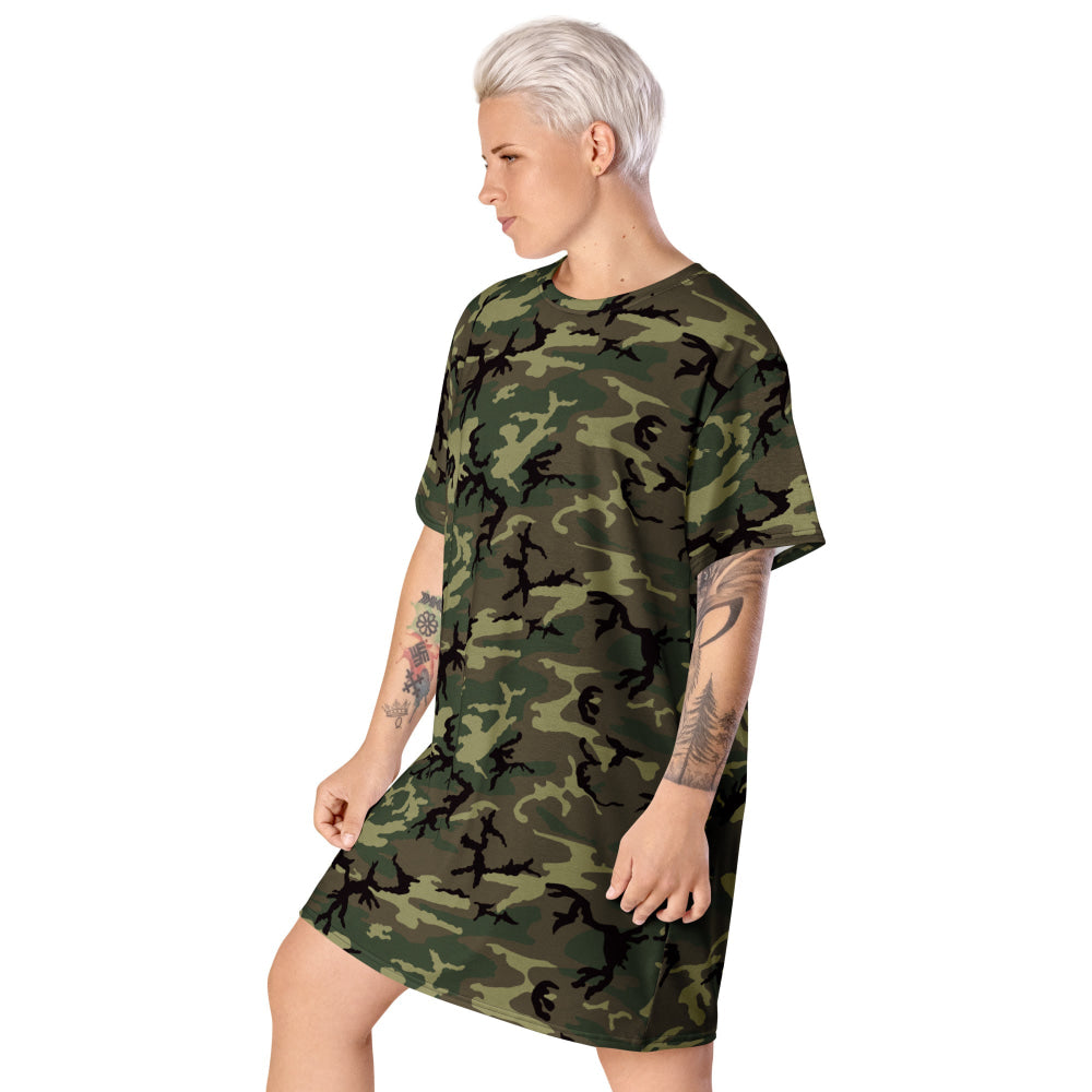 American ERDL Cold War RANGER Woodland CAMO T-shirt dress - Womens T-Shirt Dress