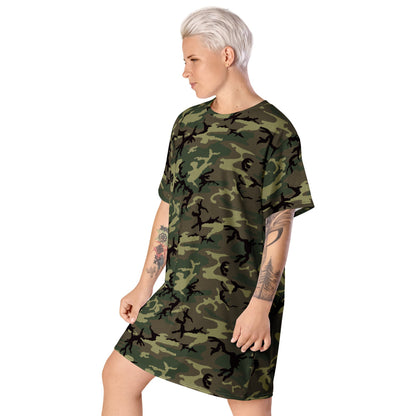 American ERDL Cold War RANGER Woodland CAMO T-shirt dress - Womens T-Shirt Dress