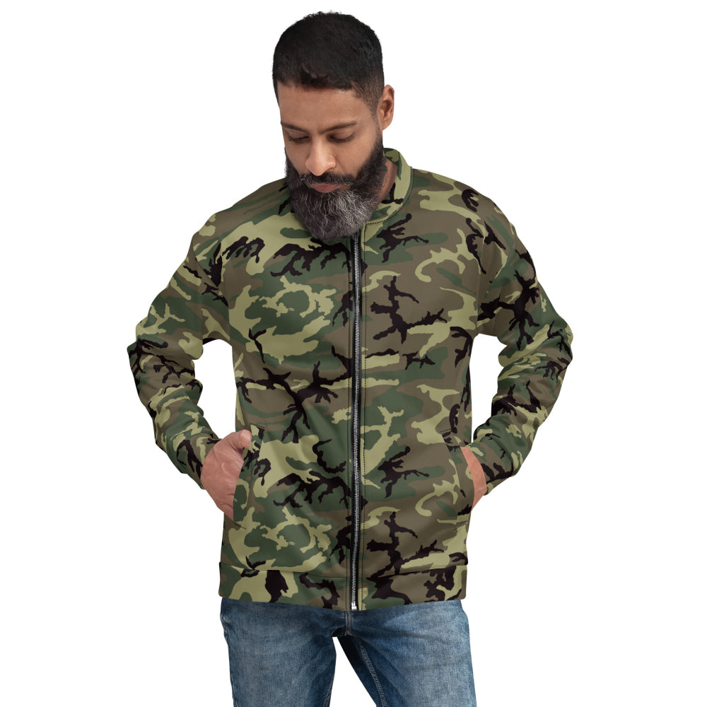 American ERDL Cold War RANGER Woodland CAMO Unisex Bomber Jacket