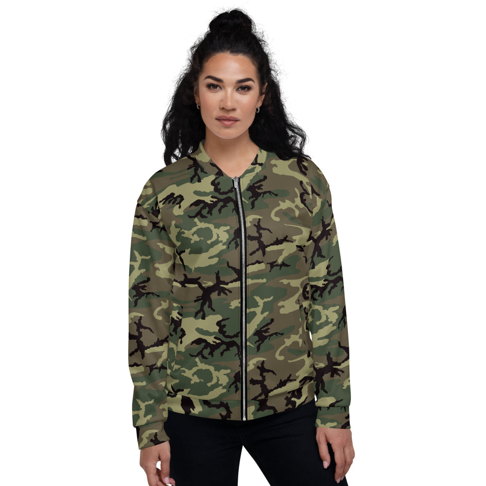 American ERDL Cold War RANGER Woodland CAMO Unisex Bomber Jacket