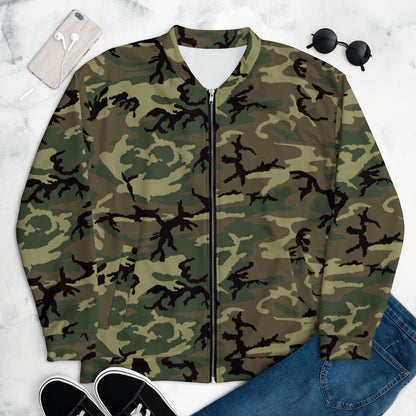 American ERDL Cold War RANGER Woodland CAMO Unisex Bomber Jacket - XS