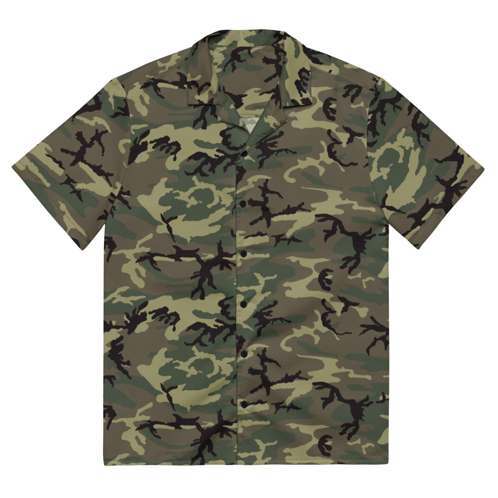 American ERDL Cold War RANGER Woodland CAMO Unisex button shirt - 2XS - Button Shirt