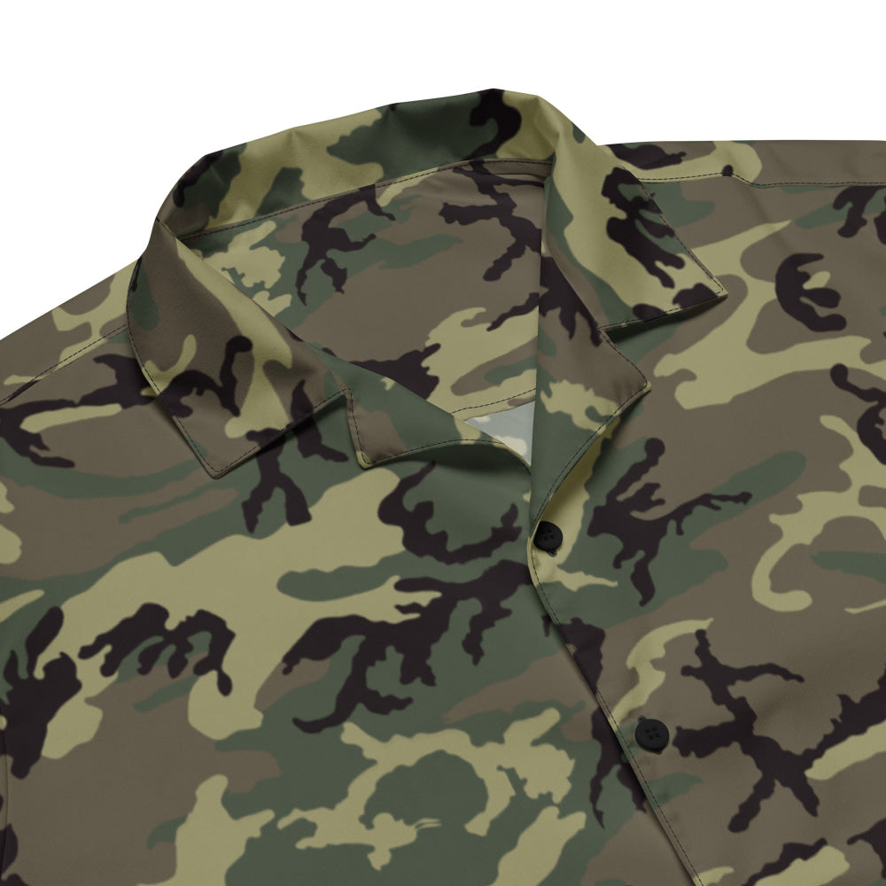 American ERDL Cold War RANGER Woodland CAMO Unisex button shirt - Button Shirt