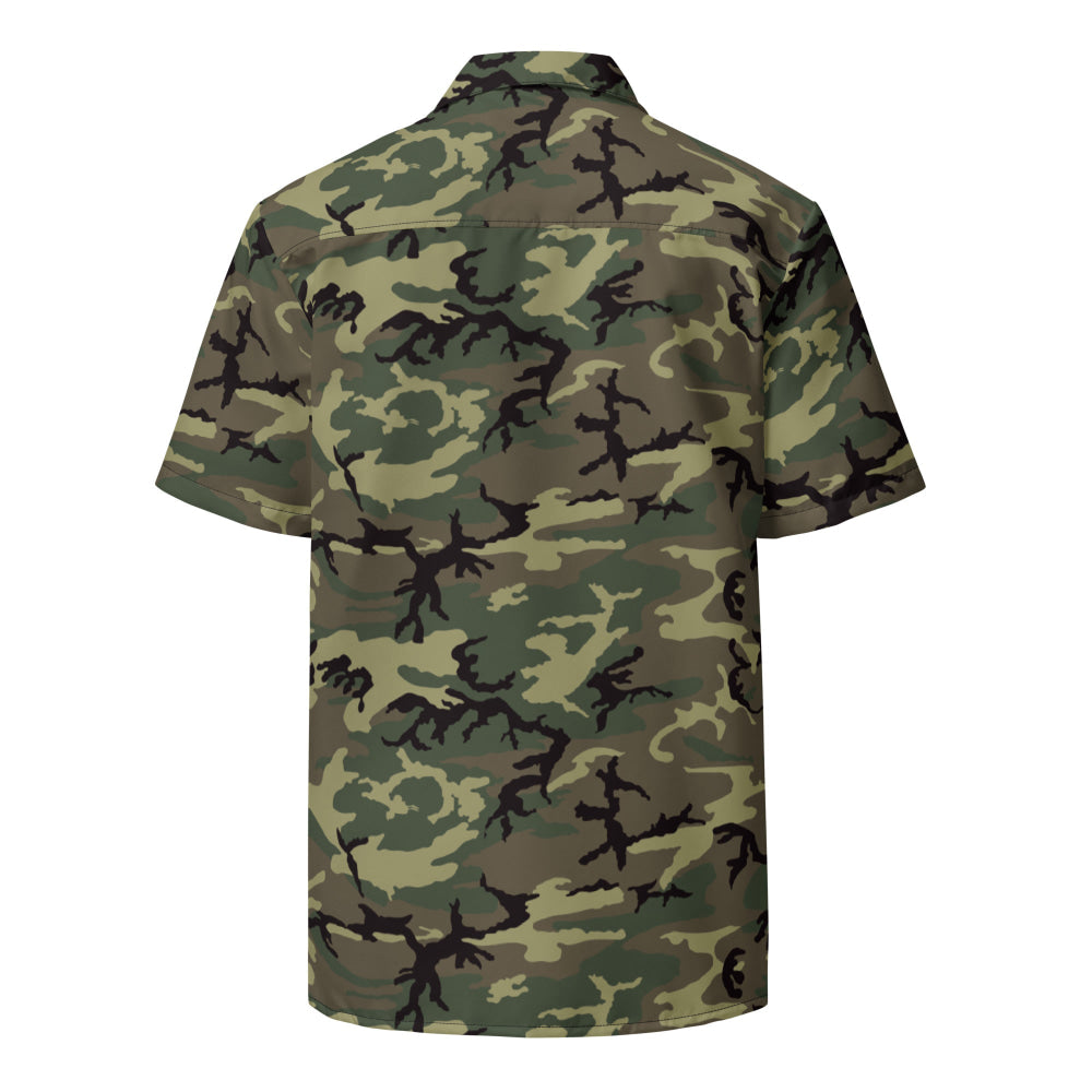 American ERDL Cold War RANGER Woodland CAMO Unisex button shirt - Button Shirt