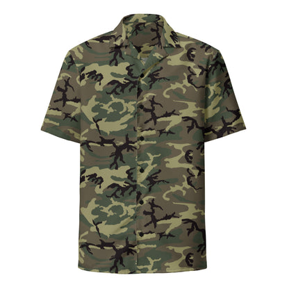 American ERDL Cold War RANGER Woodland CAMO Unisex button shirt - Button Shirt