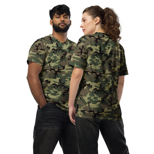 American ERDL Cold War RANGER Woodland CAMO unisex sports jersey - 2XS - Unisex Sports Jersey