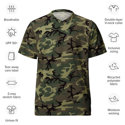 American ERDL Cold War RANGER Woodland CAMO unisex sports jersey - Unisex Sports Jersey