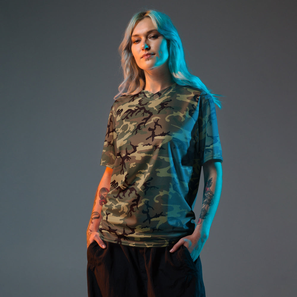 American ERDL Cold War RANGER Woodland CAMO unisex sports jersey - Unisex Sports Jersey