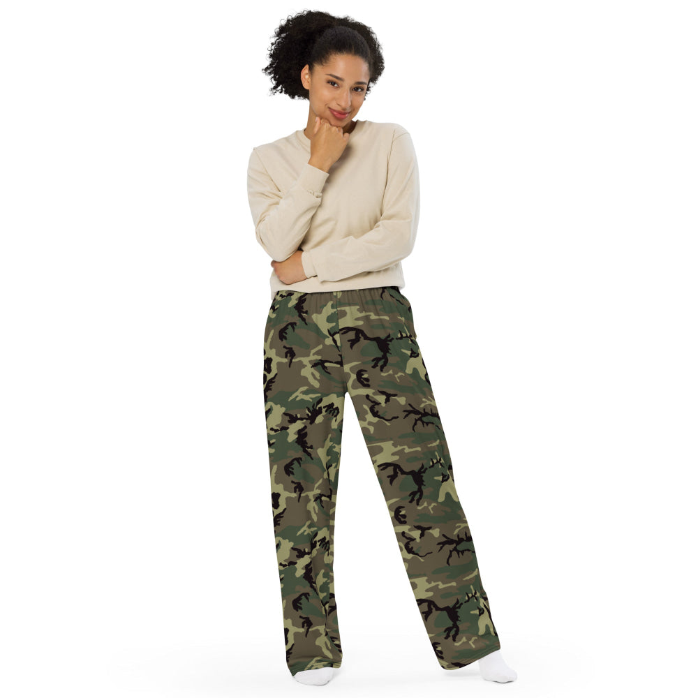 American ERDL Cold War RANGER Woodland CAMO unisex wide-leg pants - Unisex Wide-Leg Pants