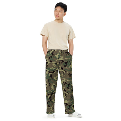 American ERDL Cold War RANGER Woodland CAMO unisex wide-leg pants - Unisex Wide-Leg Pants