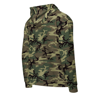 American ERDL Cold War RANGER Woodland CAMO Unisex zip hoodie - Zip Hoodie