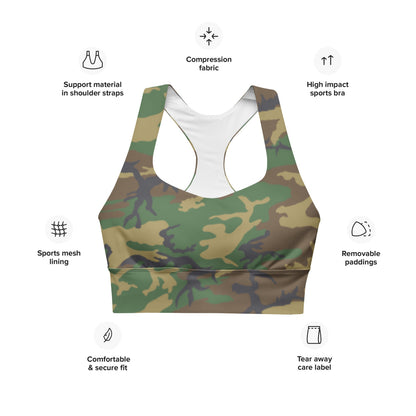 American ERDL Highland CAMO Longline sports bra - Womens Sports Bra