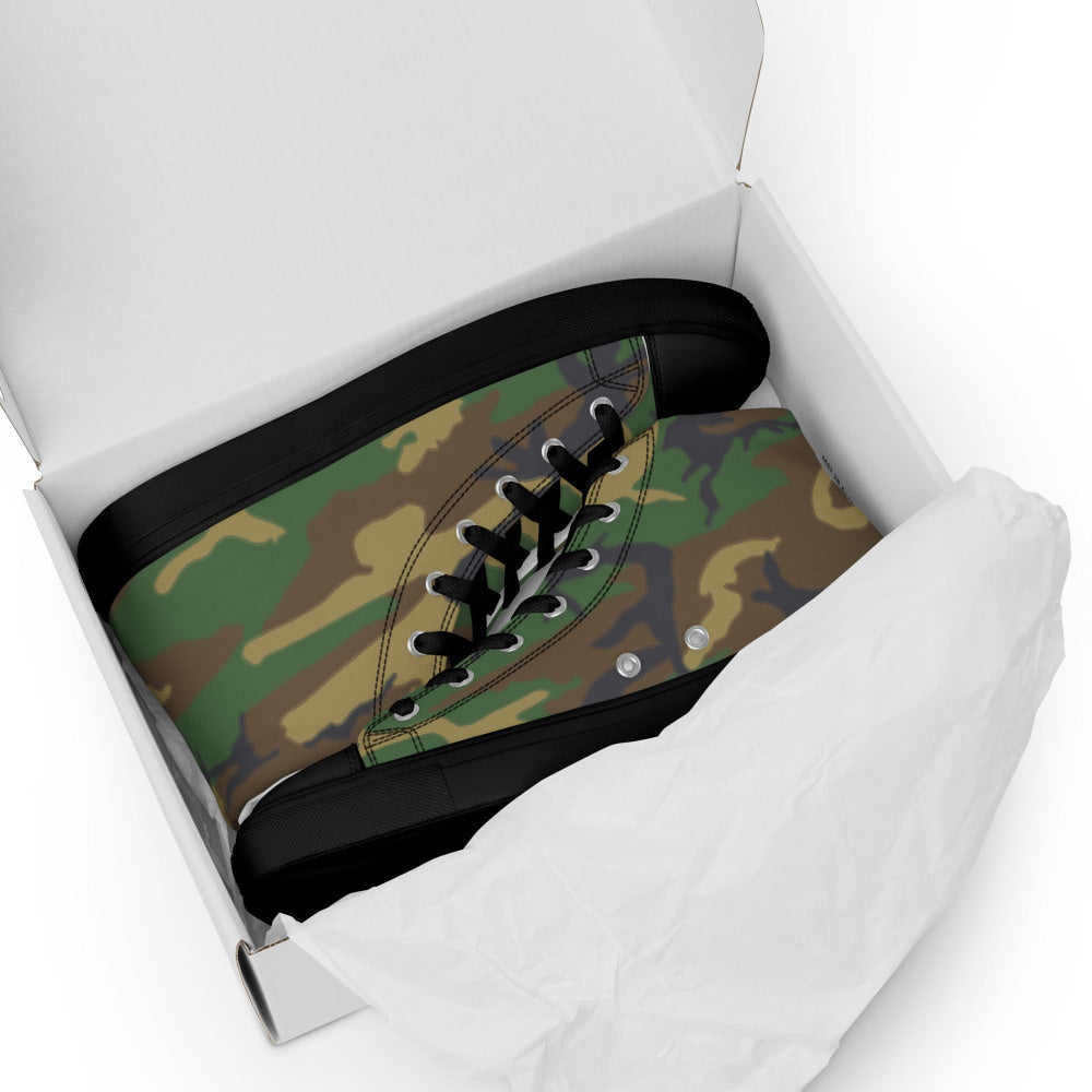 American ERDL Highland CAMO Men’s high top canvas shoes - Mens High Top Canvas Shoes