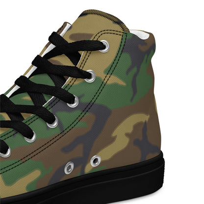 American ERDL Highland CAMO Mens high top canvas shoes - High Top Canvas Shoes