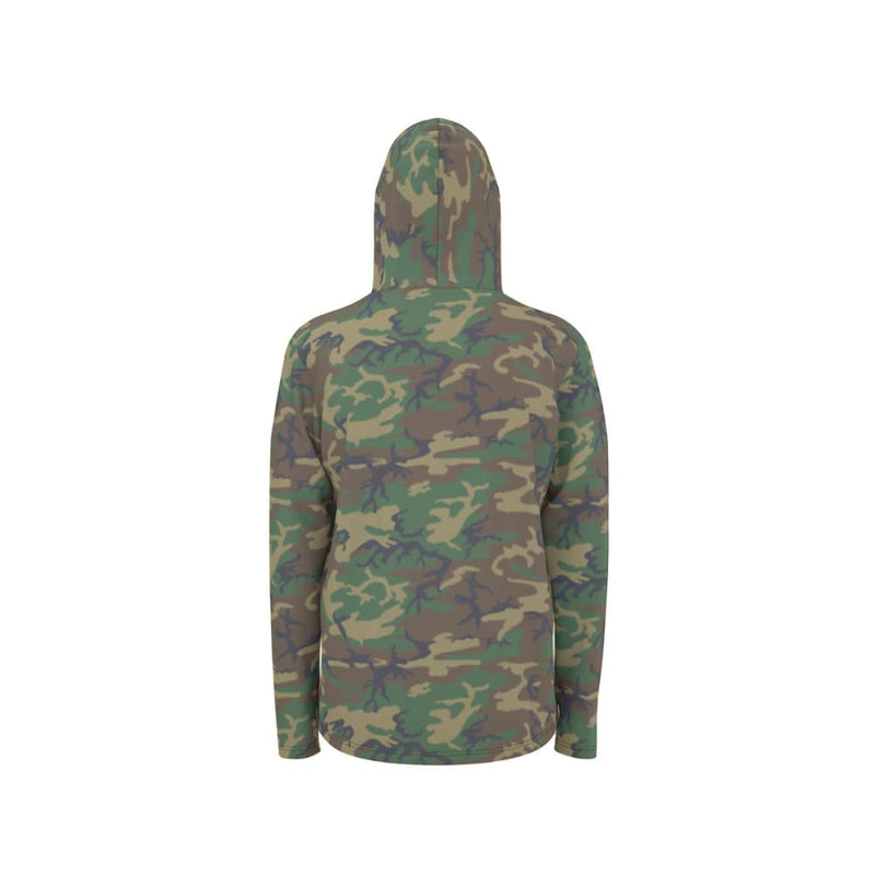 American ERDL Highland CAMO Men’s Sunscreen Sports Hoodie With Thumb Holes - Mens Sunscreen Sports Hoodie With Thumb Holes