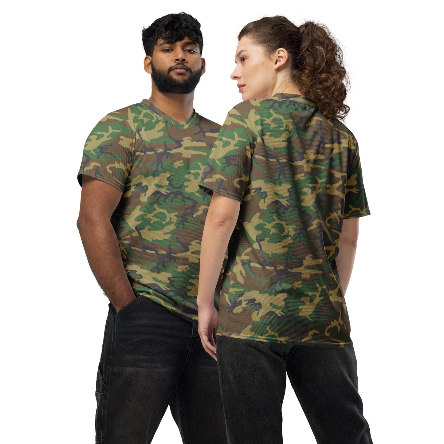 American ERDL Highland CAMO unisex sports jersey 2XS Sports Jerseys