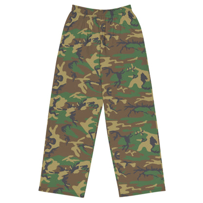 American ERDL Highland CAMO unisex wide-leg pants - 2XS - Unisex Wide-Leg Pants