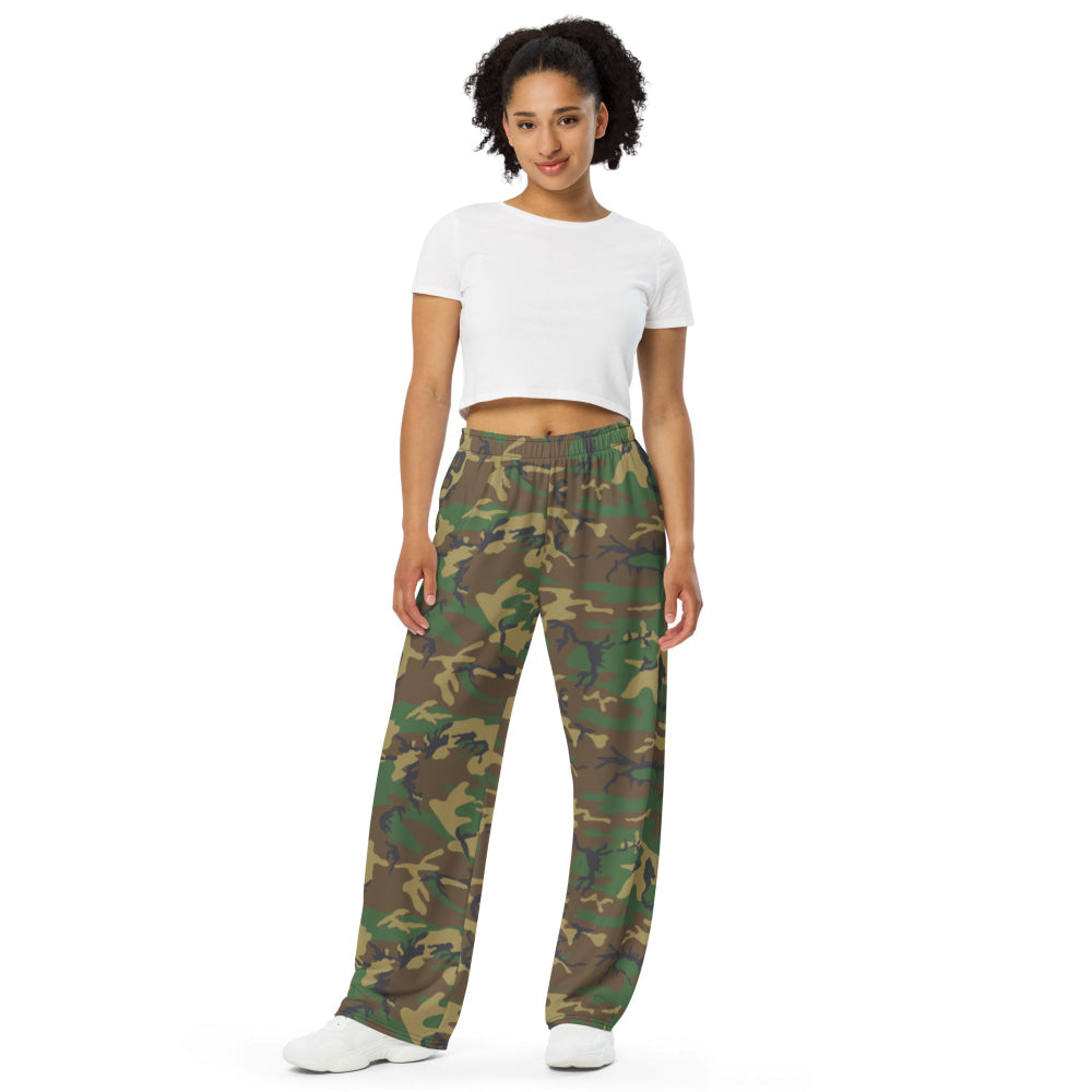 American ERDL Highland CAMO unisex wide-leg pants - Unisex Wide-Leg Pants